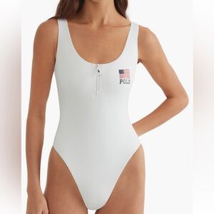 Polo Ralph Lauren NEW Size M Zip Up One Piece swim $175mfg🔥NO Lowballs🔥🔥